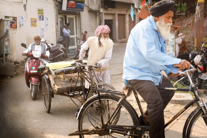 Man and Rickshaw